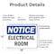 Signmission Electrical Room, 18 in W x Rectangle, Plastic OS-2PACK-NS-P-1218-L-15568 - alternate 4